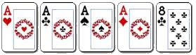 four of a kind hand at poker