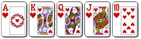 royal flush hand at poker